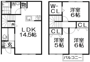 メゾンボヌールＢ棟の物件間取画像